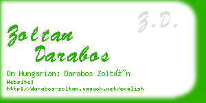 zoltan darabos business card
